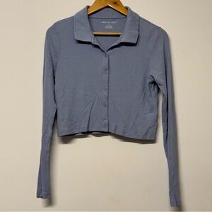 American Eagle Outfitters Blue Crop Top